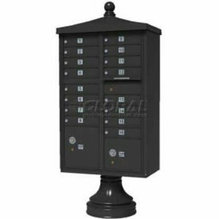 FLORENCE MFG CO Vital Cluster Box Unit w/Vogue Traditional Accessories, 16 Unit & 2 Parcel Lockers, Dark Bronze 1570-16V2DB